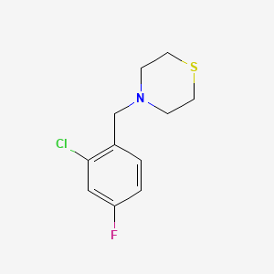 molecular formula C11H13ClFNS B7990168 4-(2-Chloro-4-fluorobenzyl)thiomorpholine 
