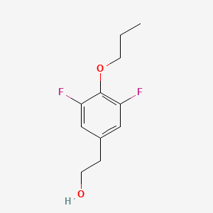 molecular formula C11H14F2O2 B7990170 3,5-Difluoro-4-n-propoxyphenethyl alcohol 
