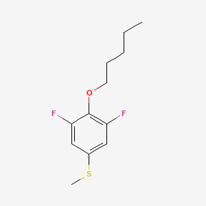 molecular formula C12H16F2OS B7990180 (3,5-Difluoro-4-(pentyloxy)phenyl)(methyl)sulfane 