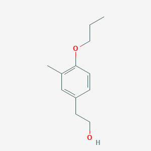 molecular formula C12H18O2 B7990242 2-(3-Methyl-4-propoxyphenyl)ethanol 