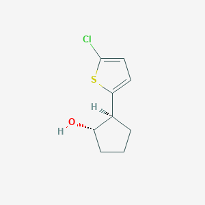 molecular formula C9H11ClOS B7990244 trans-2-(5-Chloro-2-thienyl)cyclopentanol 