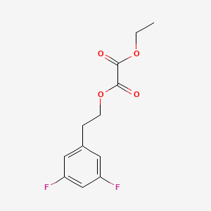 molecular formula C12H12F2O4 B7990249 O1-[2-(3,5-Difluorophenyl)ethyl] O2-ethyl oxalate 