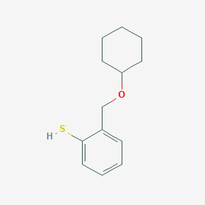 molecular formula C13H18OS B7990250 2-[(Cyclohexyloxy)methyl]thiophenol 