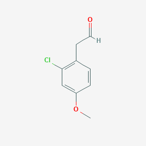 molecular formula C9H9ClO2 B7990265 (2-Chloro-4-methoxyphenyl)acetaldehyde 