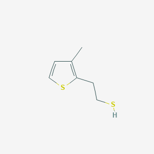 molecular formula C7H10S2 B7990301 2-(3-Methyl-2-thienyl)ethanethiol 