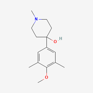 molecular formula C15H23NO2 B7990302 4-(3,5-Dimethyl-4-methoxyphenyl)-4-hydroxy-1-methylpiperidine 