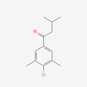 molecular formula C13H17ClO B7990380 4'-Chloro-3,3',5'-trimethylbutyrophenone 