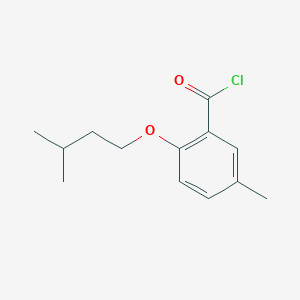 molecular formula C13H17ClO2 B7990385 5-Methyl-2-iso-pentoxybenzoyl chloride 