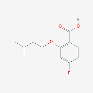 molecular formula C12H15FO3 B7990401 4-Fluoro-2-iso-pentoxybenzoic acid CAS No. 1443324-91-1
