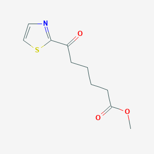molecular formula C10H13NO3S B7990403 Methyl 6-(2-thiazolyl)-6-oxohexanoate 