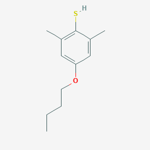 molecular formula C12H18OS B7990412 4-Butoxy-2,6-dimethylbenzenethiol 