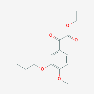 molecular formula C14H18O5 B7990434 Ethyl 4-methoxy-3-n-propoxybenzoylformate 