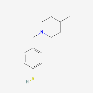 molecular formula C13H19NS B7990455 4-((4-Methylpiperidin-1-yl)methyl)benzenethiol 