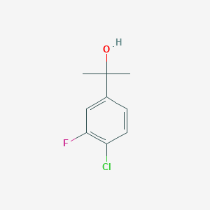 molecular formula C9H10ClFO B7990460 2-(4-Chloro-3-fluorophenyl)propan-2-ol 