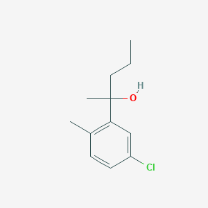 molecular formula C12H17ClO B7990466 2-(3-Chloro-6-methylphenyl)-2-pentanol 