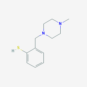 molecular formula C12H18N2S B7990470 2-[(4-Methylpiperazino)methyl]thiophenol CAS No. 1443305-67-6