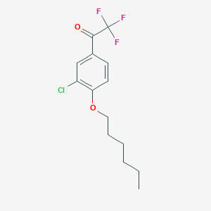 molecular formula C14H16ClF3O2 B7990490 3'-Chloro-4'-n-hexyloxy-2,2,2-trifluoroacetophenone 