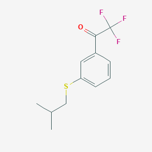 molecular formula C12H13F3OS B7990491 3'-(iso-Butylthio)-2,2,2-trifluoroacetophenone 