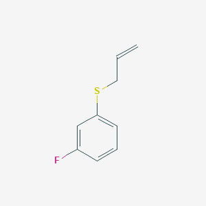 molecular formula C9H9FS B7990502 1-Allylsulfanyl-3-fluorobenzene CAS No. 477983-32-7