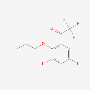 molecular formula C11H9F5O2 B7990515 1-(3,5-Difluoro-2-propoxyphenyl)-2,2,2-trifluoroethanone 
