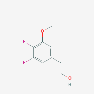 molecular formula C10H12F2O2 B7990529 4,5-Difluoro-3-ethoxyphenethyl alcohol 