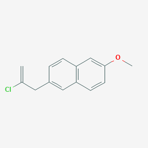 molecular formula C14H13ClO B7990543 2-Chloro-3-(6-methoxy-2-naphthyl)-1-propene CAS No. 1443348-72-8