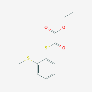 molecular formula C11H12O3S2 B7990553 Ethyl 2-(2-methylthiophenyl)sulfanyl-2-oxo-acetate 