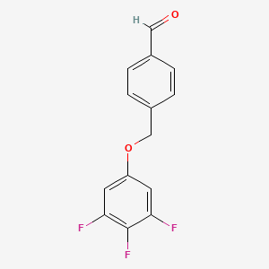 molecular formula C14H9F3O2 B7990562 4-((3,4,5-Trifluorophenoxy)methyl)benzaldehyde 