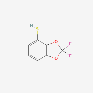 molecular formula C7H4F2O2S B7990565 2,2-Difluoro-1,3-benzodioxole-4-thiol 