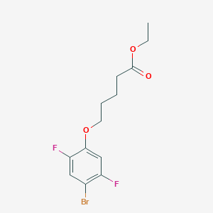 molecular formula C13H15BrF2O3 B7990601 Ethyl 5-(4-bromo-2,5-difluoro-phenoxy)pentanoate CAS No. 1443305-35-8