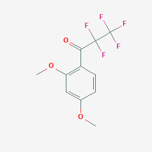 molecular formula C11H9F5O3 B7990608 1-(2,4-Dimethoxyphenyl)-2,2,3,3,3-pentafluoropropan-1-one 