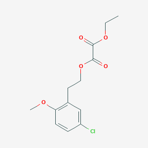 molecular formula C13H15ClO5 B7990613 O1-[2-(3-Chloro-6-methoxyphenyl)ethyl] O2-ethyl oxalate 