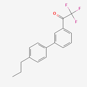 molecular formula C17H15F3O B7990622 3'-(4-n-Propylphenyl)-2,2,2-trifluoroacetophenone 