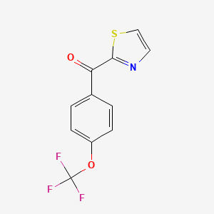 molecular formula C11H6F3NO2S B7990630 2-(4-Trifluoromethoxybenzoyl)thiazole CAS No. 1443340-39-3