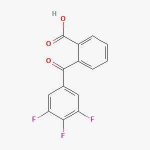 molecular formula C14H7F3O3 B7990638 2-(3,4,5-Trifluorobenzoyl)benzoic acid 