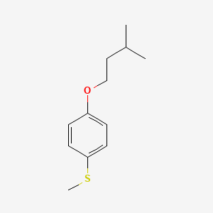 molecular formula C12H18OS B7990647 Methyl 4-iso-pentoxyphenyl sulfide 