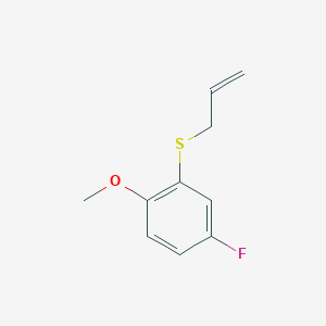 molecular formula C10H11FOS B7990649 1-Allylsulfanyl-3-fluoro-6-methoxybenzene 