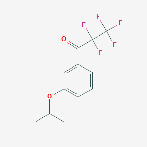 molecular formula C12H11F5O2 B7990656 3'-iso-Propoxy-2,2,3,3,3-pentafluoropropiophenone 