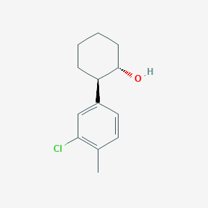 molecular formula C13H17ClO B7990657 trans-2-(3-Chloro-4-methylphenyl)cyclohexanol 