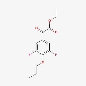 molecular formula C13H14F2O4 B7990662 Ethyl 3,5-difluoro-4-n-propoxybenzoylformate CAS No. 1443305-06-3