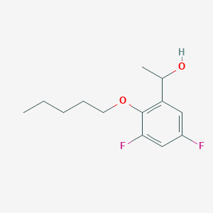 molecular formula C13H18F2O2 B7990667 1-(3,5-Difluoro-2-(pentyloxy)phenyl)ethanol 
