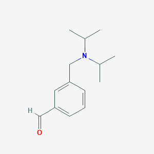 molecular formula C14H21NO B7990712 3-((Diisopropylamino)methyl)benzaldehyde 