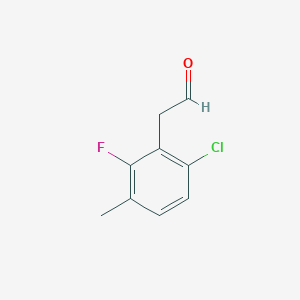 molecular formula C9H8ClFO B7990726 (6-Chloro-2-fluoro-3-methylphenyl)acetaldehyde 