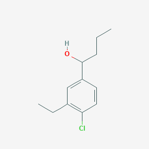 molecular formula C12H17ClO B7990735 1-(4-Chloro-3-ethylphenyl)-1-butanol 