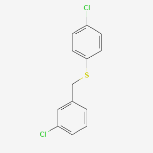 molecular formula C13H10Cl2S B7990743 1-Chloro-3-[(4-chlorophenyl)sulfanylmethyl]benzene 