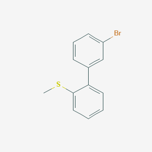 molecular formula C13H11BrS B7990778 3-Bromo-2'-methylthiobiphenyl 