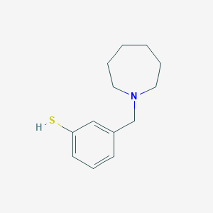 molecular formula C13H19NS B7990786 3-(Azepan-1-ylmethyl)benzenethiol 