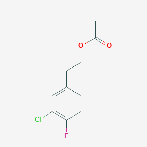 molecular formula C10H10ClFO2 B7990794 3-Chloro-4-fluorophenethyl acetate 