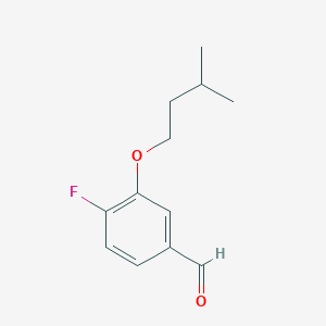 molecular formula C12H15FO2 B7990821 4-Fluoro-3-(isopentyloxy)benzaldehyde CAS No. 1443349-81-2