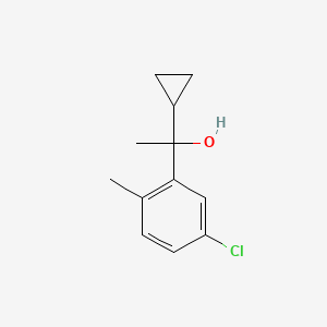 molecular formula C12H15ClO B7990842 1-(3-Chloro-6-methylphenyl)-1-cyclopropyl ethanol 